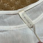 Pink Blush White Peplum Ruffle Sleeve Lagenlook Boxy Oversized Boho Cottagecore Photo 6