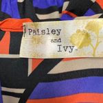 Paisley and Ivy Geometric Print Mini Dress Small Stretchy Waist Multicolor Photo 6