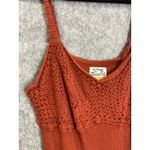 Future Collective Jenny Lopez Knit Midi Dress Rust Crochet Bodice Sleeveless XL Brown Photo 1