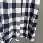 Woman Within Blue & White Gingham Check Cottagecore Top - Plus Size 2X (26/28) Photo 3