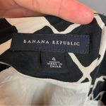 Banana Republic Skirt Cotton Silk Black White Abstract Blocks Pencil Pockets 4 Photo 2