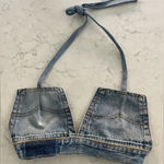 New! EB Denim x Levi’s Pocket Cropped Top Sz Small / Medium Blue Photo 0