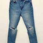 Boyish  the Zachary High Rise Skinny Jeans Stretch Size 25 Knee Distress Fray Hem Photo 0