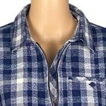 Toad & Co . “Bodie” navy and white plaid 1/2 zip shirt with pocket. Size XS. EUC Photo 1