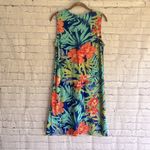 Kiwi Fresh Hawaiian Tropical Floral Sleeveless Dress Size Womans small Blue Photo 2