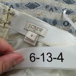 J.Crew Skirt Women 4 Blue Cream Jacquard Printed Flare Mini Preppy Photo 3