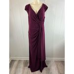 La Femme  Dark Berry Ruched Jersey Sheath Gown. Size 18. NWOT Photo 5