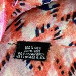 Tolani  Briyana Silk Tunic Blouse  Multi Print Flare Sleeve Boho Size M Photo 4