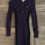 Victoria's Secret Vintage Victoria Secret Bodycon Dress size x small‎ Sweater dress black / purple Photo 0