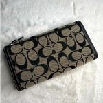 Coach  Black Signature Canvas Wallet Photo 1