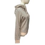 Known Supply Sz Small Sand Nude Striped Hoodie Pullover Sweater Organic Cotton Black Photo 4