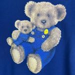 Urban Renewal Women’s Teddy Bear Graphic Sweatshirt Navy Blue Crewneck Size L Photo 1