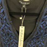 For Love & Lemons  Lyla Eyelash Lace Mini Cocktail Dress V-Neck Blue Black XS Photo 7