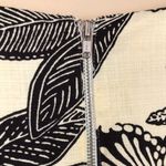 J.Crew  Women’s Floral Print Orange Rhinestones Split Neck Sleeveless Blouse Photo 6