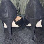 J.Crew  Classic Black Leather Suede Pumps Wo size 8 Made in Italy 3” Heel EUC Photo 7