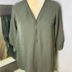 Rue 21 Sage Green Blouse with Front Zipper Photo 0