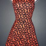 Boutique Spring Orange Print Mini Sundress Dress size Small Photo 3