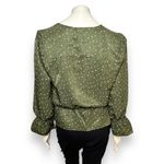 BLANK NYC Oat New York | Long Sleeve Dark Olive Green Print Blouse Photo 7