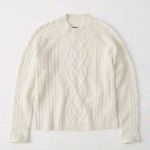 Abercrombie & Fitch Knitted Mockneck Sweater - Ivory - XS Photo 5