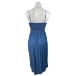 Gap  Women's Blue Sleeveless Smocked Cami Camisole Midi Denim A-Line Dress Sz XS Photo 1