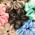 Mint Satin Silk JUMBO XXL Oversize Scrunchie Green Photo 6