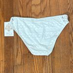 Becca  Kennedy Crochet Tab Side Hipster Bikini Bottom‎ Swimsuit White Size M NWT Photo 2