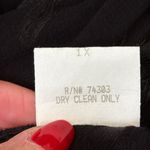 Vintage Unbranded Black Satin Damask Lace Trim Maxi Skirt Size 1X Photo 5