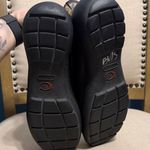 Coach  “Dianne” Brown and Black Monogram Lace-Up Boots, Size 8M Photo 3