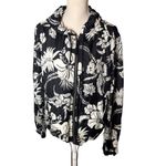 Ralph Lauren Polo  Black White floral windbreaker large Photo 1