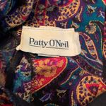 70's 80's Vintage Patty O’Neil Paisley Suede Waist Dress Size 4/6 (vintage 10) Blue Photo 6
