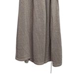 ZARA NWT  Sparkley Short Sleeve V Neck Knit Wrap Tie Midi Dress S Gold Champagne Photo 3