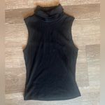 Forever 21  Black Ribbed Cropped Turtleneck Top Photo 3