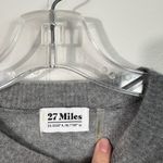 27 Miles 100% Cashmere Gray Silver Metallic Star Print Knit Sweater Small S Photo 2