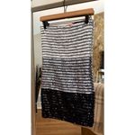 A’Gaci Silver and Black Sequin Mini Skirt Photo 1