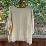 Bryn Walker Women's Yellow 100% Linen Oversized Top Size L Photo 1