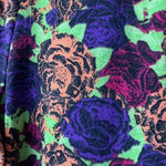 LuLaRoe WOMENS SIZE XL DRESS LIME GREEN PURPLE CORAL PINK FLOWERS SOFT COMY Photo 4