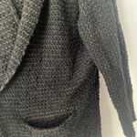 Free People Love Me Tender Knitted Cardigan Fringe Hooded Open Front Black XS Photo 3