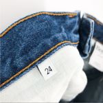 Boyish  by HER Billy High Rise Skinny Button Fly Raw Hem Distressed Jeans 24 Photo 10