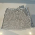 SKIMS Swarovski x Stretch Net Crystal Silver Mini Skirt Small NEW Photo 3