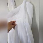 David's Bridal AW Basil Bridesmaid Prom Formal Occasion Wedding Guest Jumpsuit, 26, White Photo 7