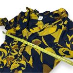 CAbi  Navy Yellow Midnight Bell Sleeve Midi Mesh 3/4 Sleeve Dress - Size Medium Photo 6