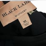 Chico's  Black Label Satin Pants Womens XL Navy Blue Straight Leg Pull On Photo 2