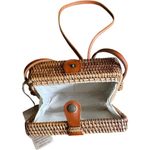 Handmade Genuine Leather Woven Bag Brown Photo 3