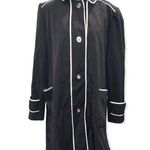 Harvé Benard Vintage Harve Benard Black Trench Jack with White Accents Size 14 Photo 0