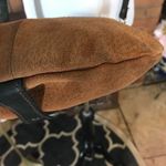 EL CEIBO HANDCRAFTED TAN SUEDE AND BLACK LEATHER CROSSBODY MESSENGER BAG Brown Photo 4