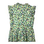 On 34th Floral Print Ruffle Sleeve Tie Waist Casual‎ Dress Green Yellow Size XS Photo 7