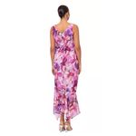 XScape  Women's  Printed Chiffon High-Low Midi Dress Pink Floral‎ Size 6 Photo 1