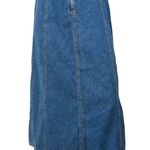 Vintage 90s Casual Corner Annex Denim Maxi Skirt Blue Size L Photo 1