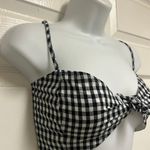 Wild Honey Black/White Gingham Crop Top Photo 4