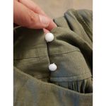 Womens Green Trapeze Dress High Mock Neckline Sleeveless Pleated Mini Sz Small Photo 8